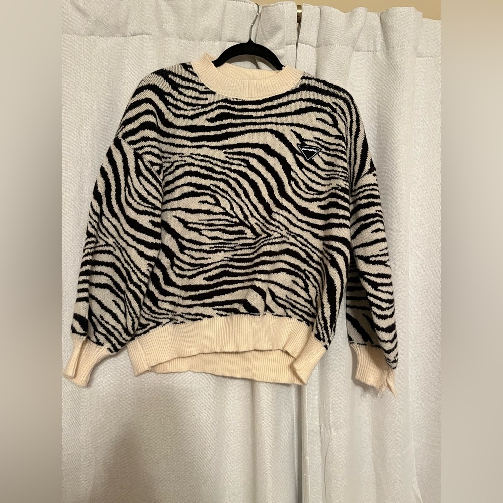 Zebra print sweater